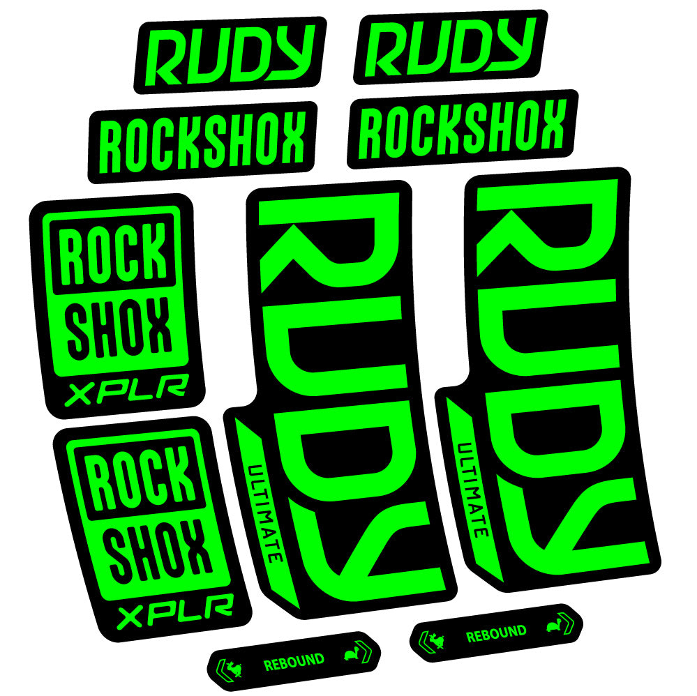 Decal RockShox Rudy Ultimate, Fork 29, bike sticker vinyl