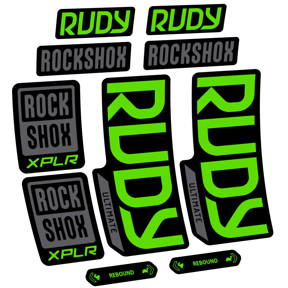 Decal RockShox Rudy Ultimate, Fork 29, bike sticker vinyl