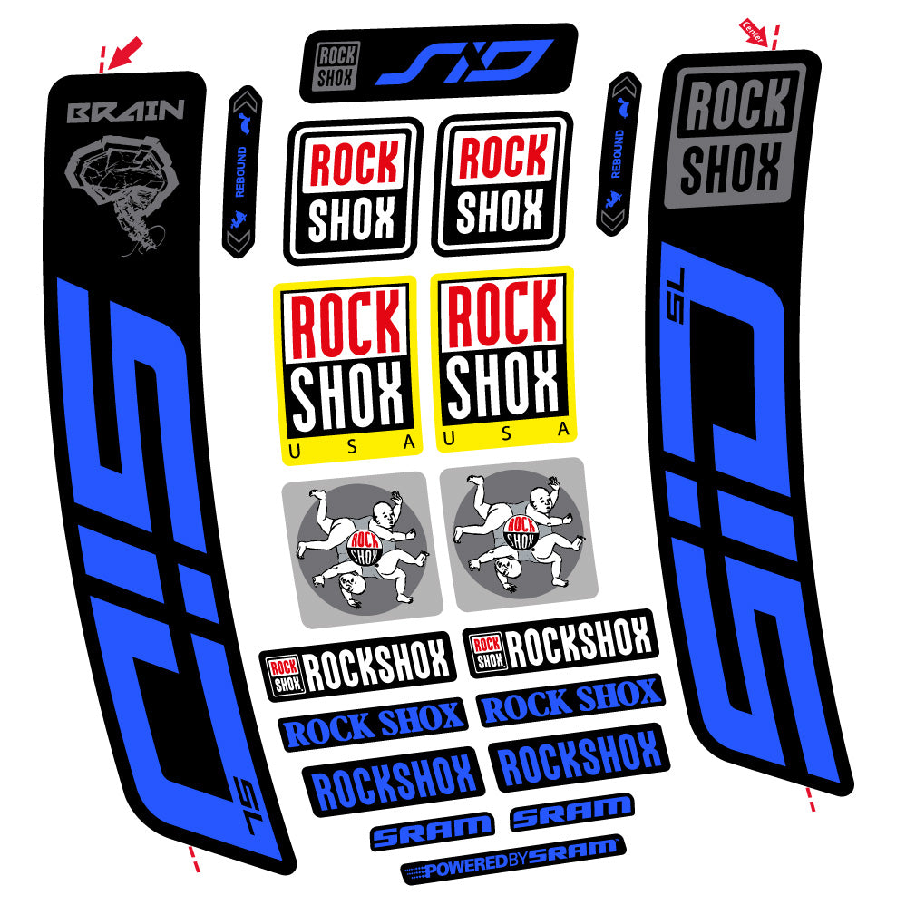 Aufkleber Rock Shox Sid Brain SL 2021-2024, Gabel 29, Fahrradaufkleber Vinyl