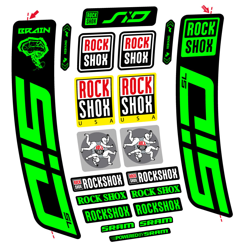 Aufkleber Rock Shox Sid Brain SL 2021-2024, Gabel 29, Fahrradaufkleber Vinyl