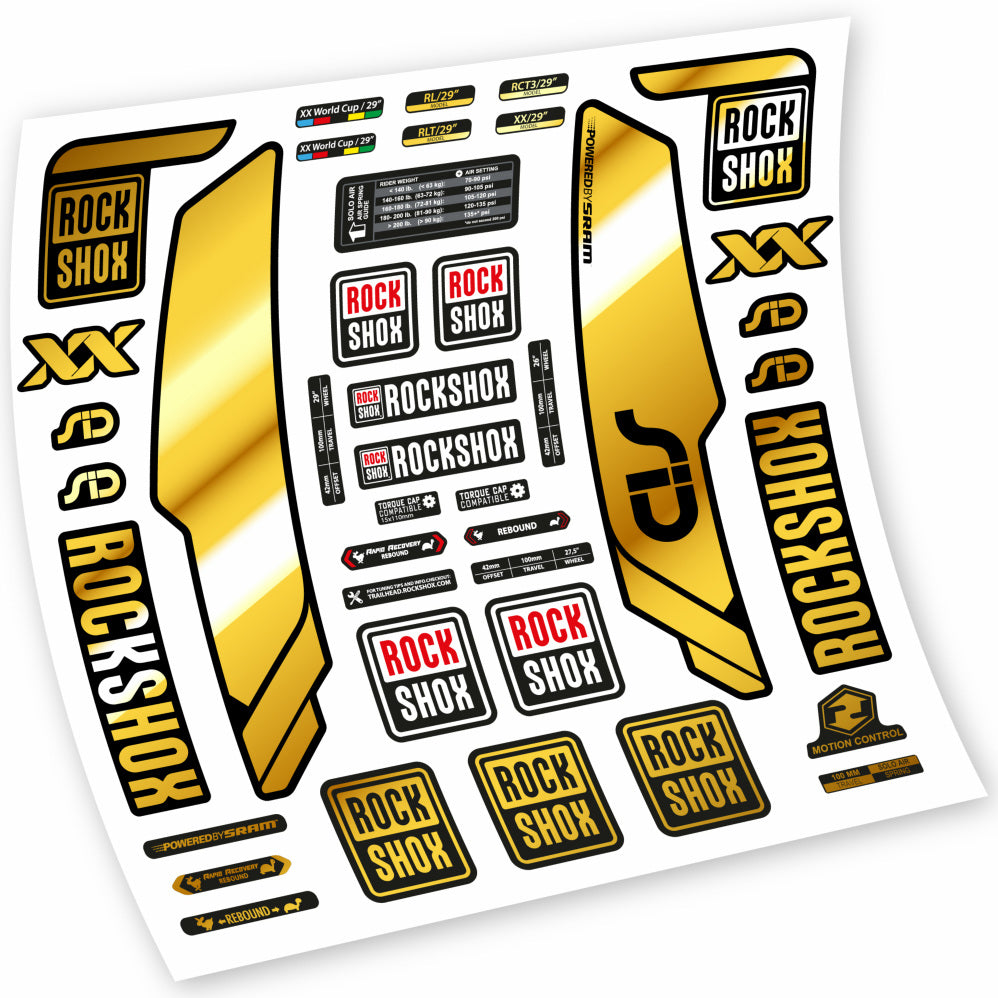 Decal Rock Shox Sid WC World Cup 2013, Black Fork 29, bike sticker vinyl