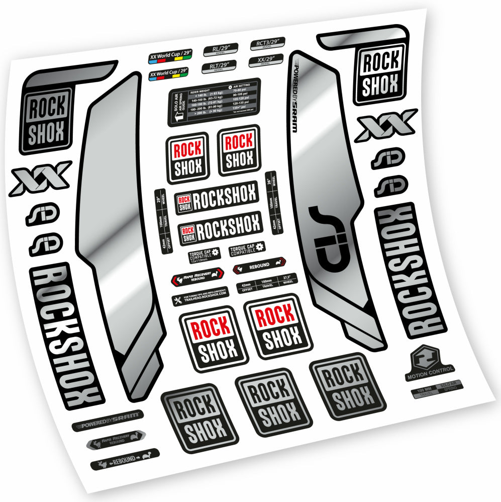Decal Rock Shox Sid WC World Cup 2013, Black Fork 29, bike sticker vinyl