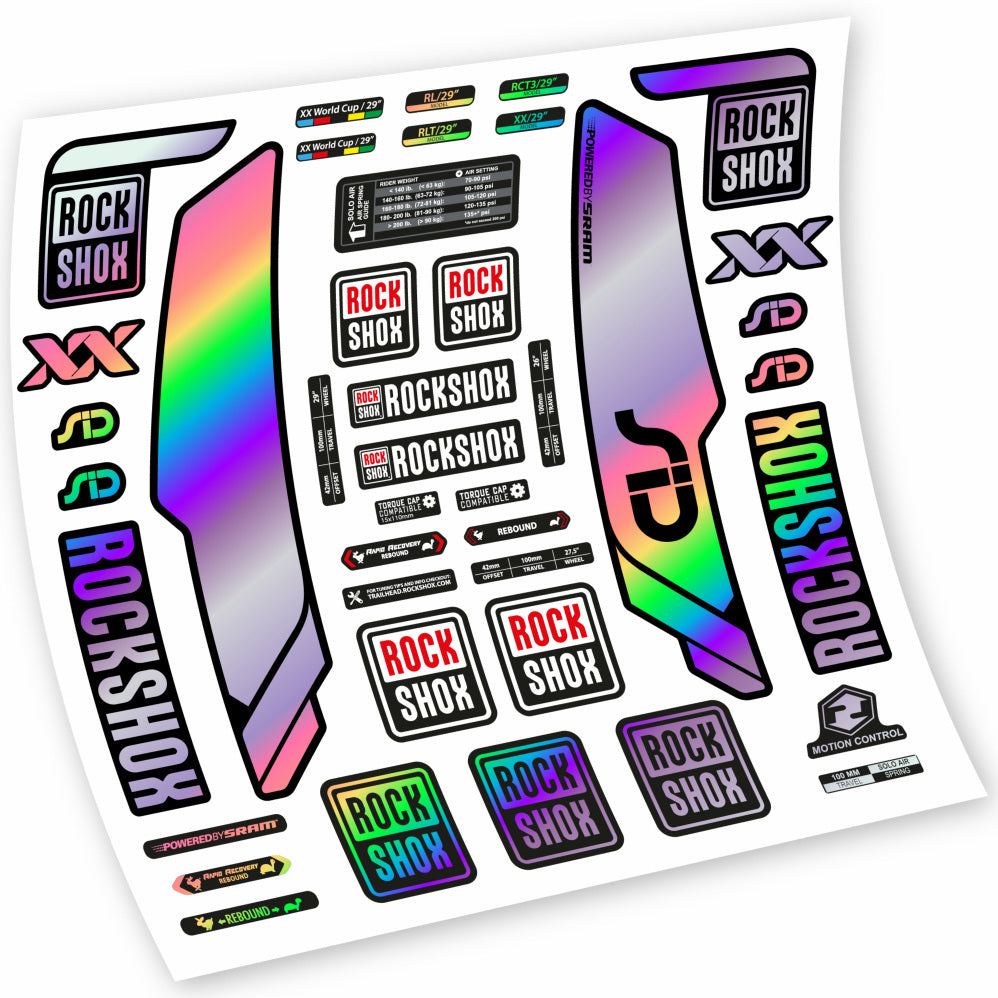 Decal Rock Shox Sid WC World Cup 2013, Black Fork 29, bike sticker vinyl