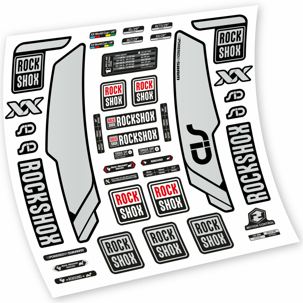 Decal Rock Shox Sid WC World Cup 2013, Black Fork 29, bike sticker vinyl