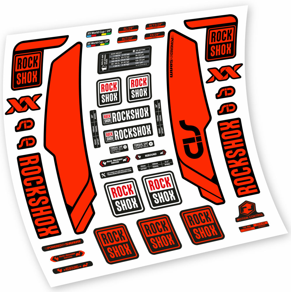 Decal Rock Shox Sid WC World Cup 2013, Black Fork 29, bike sticker vinyl