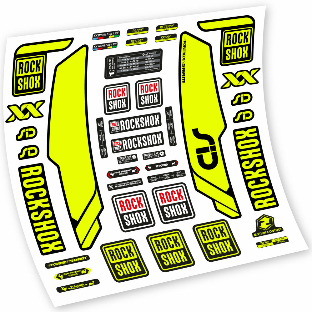 Decal Rock Shox Sid WC World Cup 2013, Black Fork 29, bike sticker vinyl