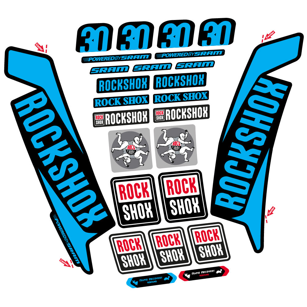 Decal Rock Shox TK30 2016, Fork 29, bike sticker vinyl