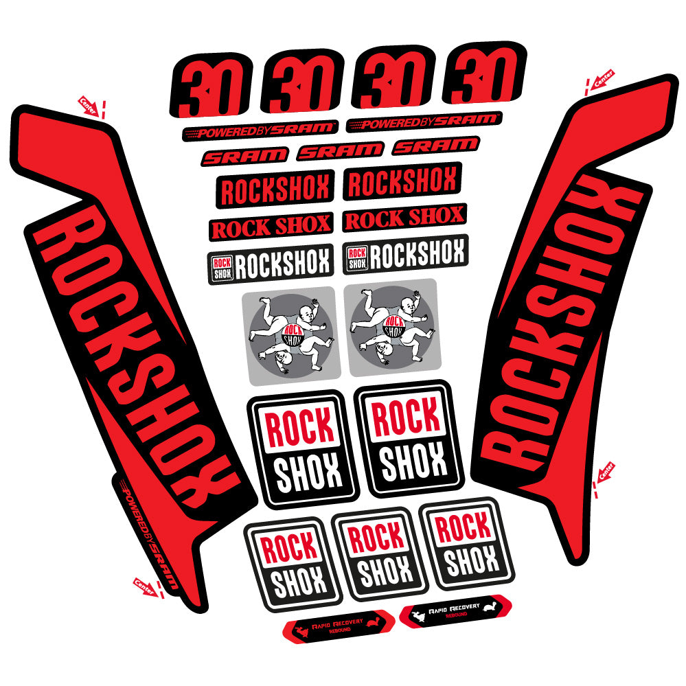 Decal Rock Shox TK30 2016, Fork 29, bike sticker vinyl
