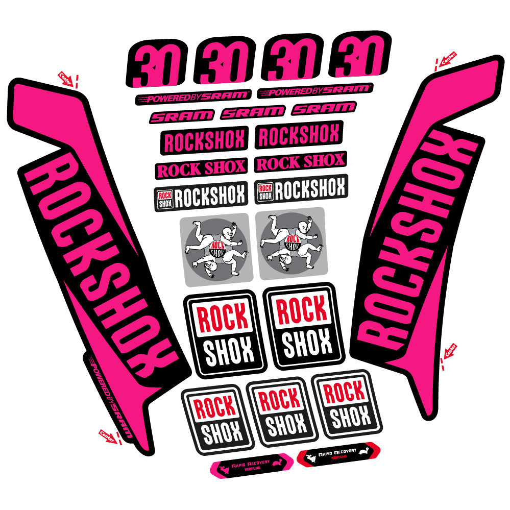 Decal Rock Shox TK30 2016, Fork 29, bike sticker vinyl
