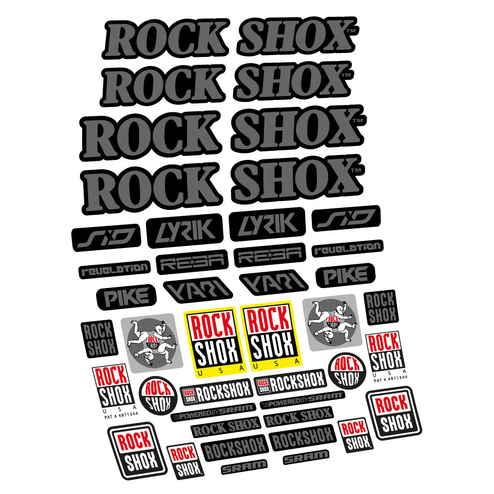 Aufkleber Rock Shox Retro Vintage, Gabel 29, Fahrradaufkleber Vinyl