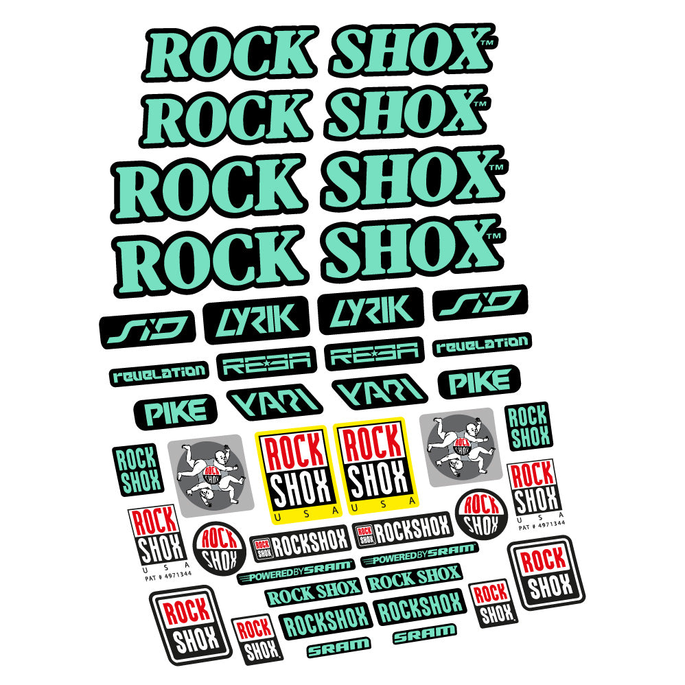 Aufkleber Rock Shox Retro Vintage, Gabel 29, Fahrradaufkleber Vinyl