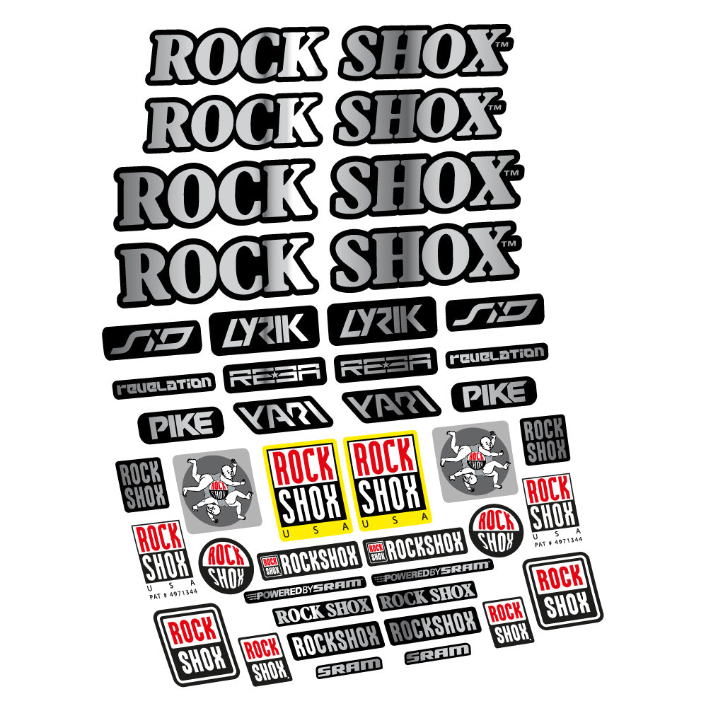 Aufkleber Rock Shox Retro Vintage, Gabel 29, Fahrradaufkleber Vinyl