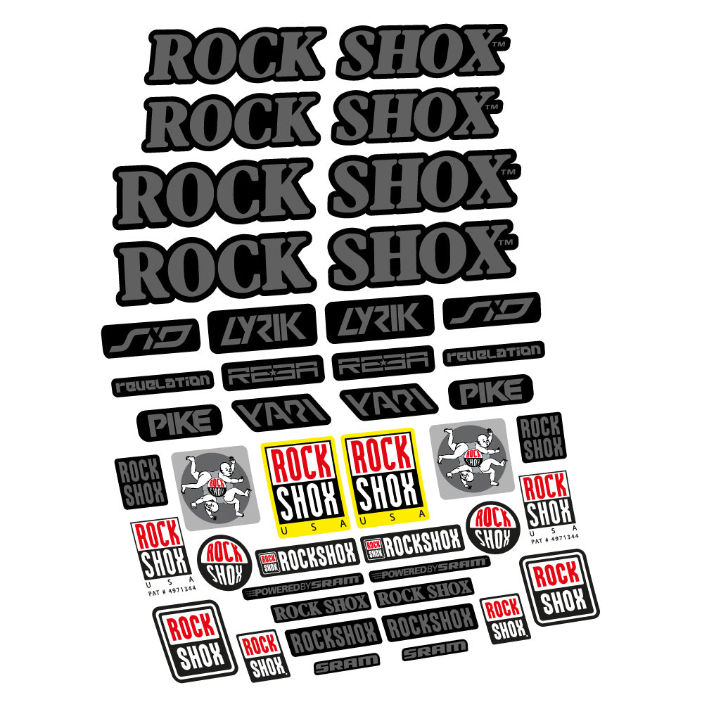 Aufkleber Rock Shox Retro Vintage, Gabel 29, Fahrradaufkleber Vinyl