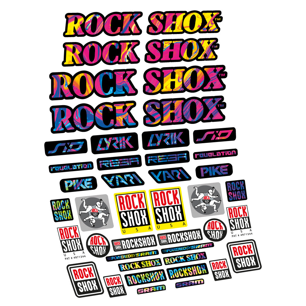 Aufkleber Rock Shox Retro Vintage, Gabel 29, Fahrradaufkleber Vinyl