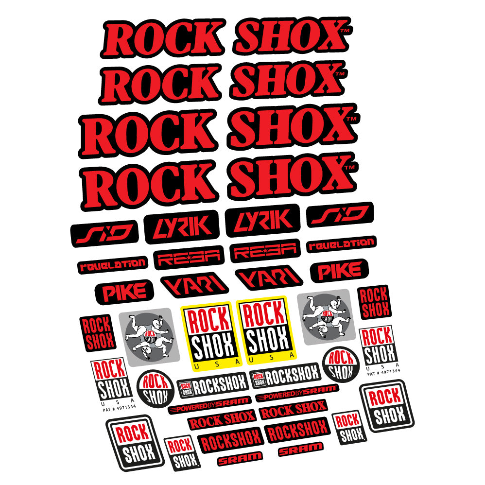 Aufkleber Rock Shox Retro Vintage, Gabel 29, Fahrradaufkleber Vinyl