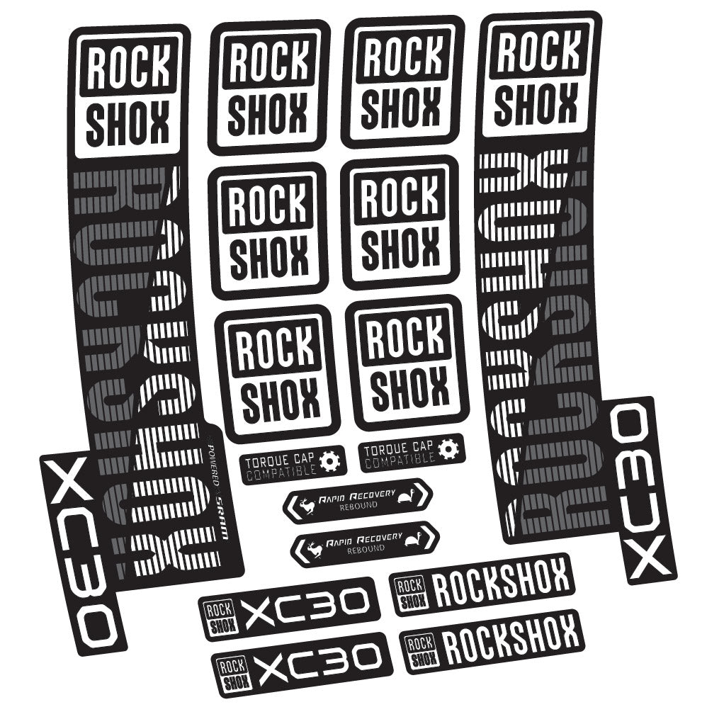 Aufkleber Rock Shox XC30, Gabel 29, Fahrradaufkleber Vinyl