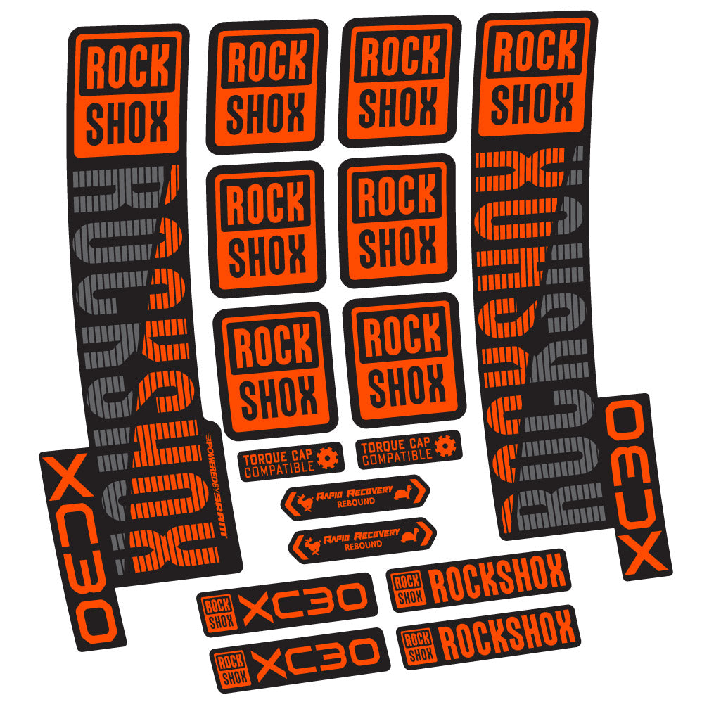 Aufkleber Rock Shox XC30, Gabel 29, Fahrradaufkleber Vinyl