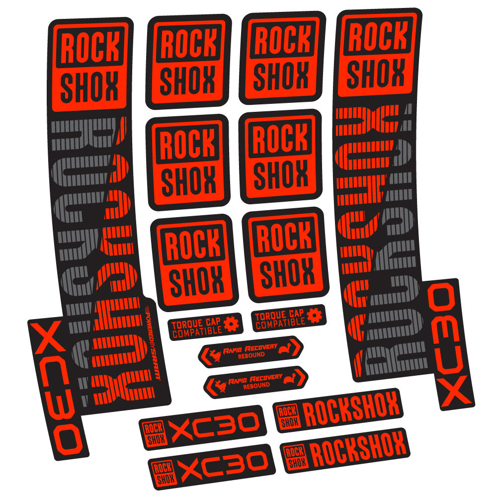 Aufkleber Rock Shox XC30, Gabel 29, Fahrradaufkleber Vinyl