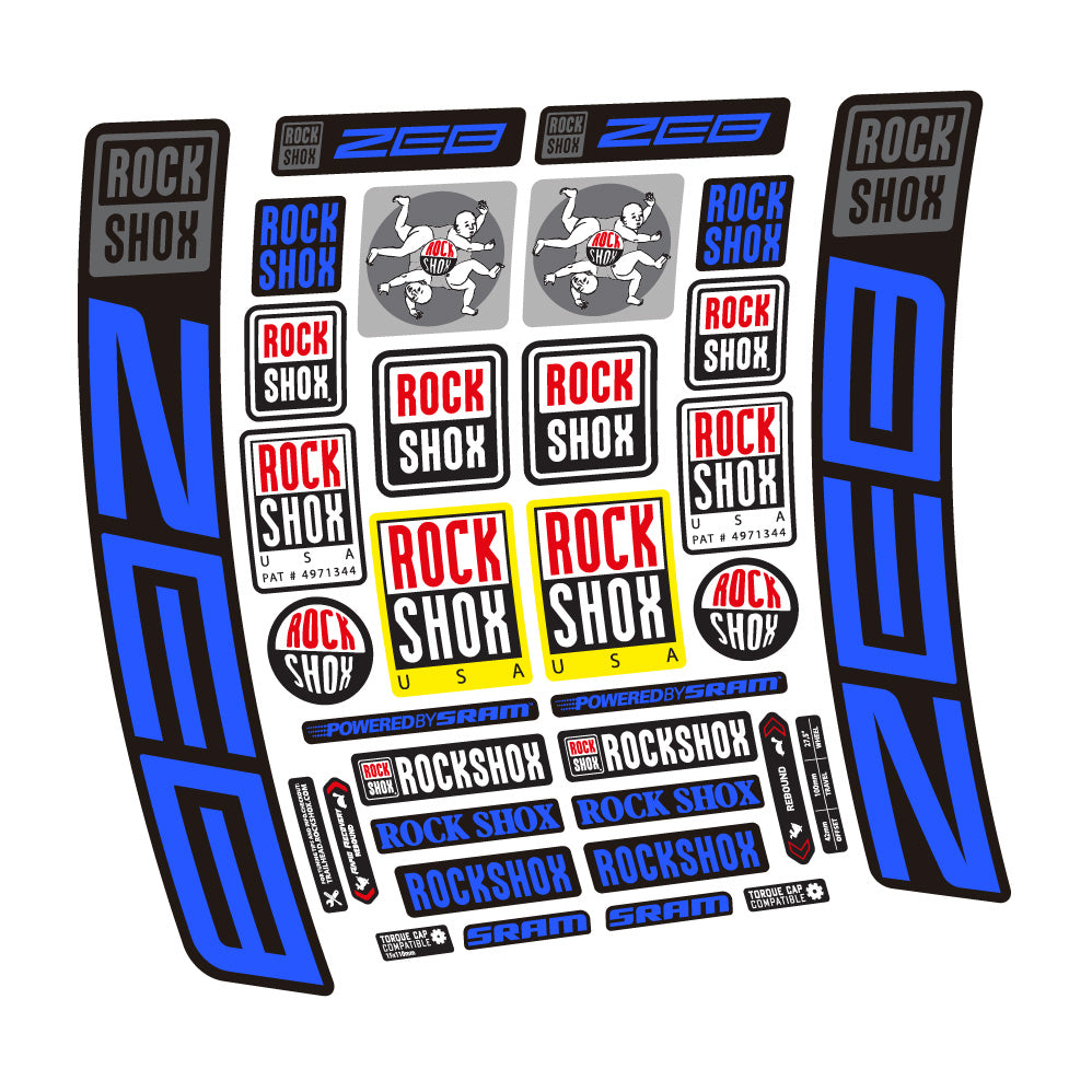 Decal Rock Shox ZEB R 2020-2024, Fork 29, bike sticker vinyl
