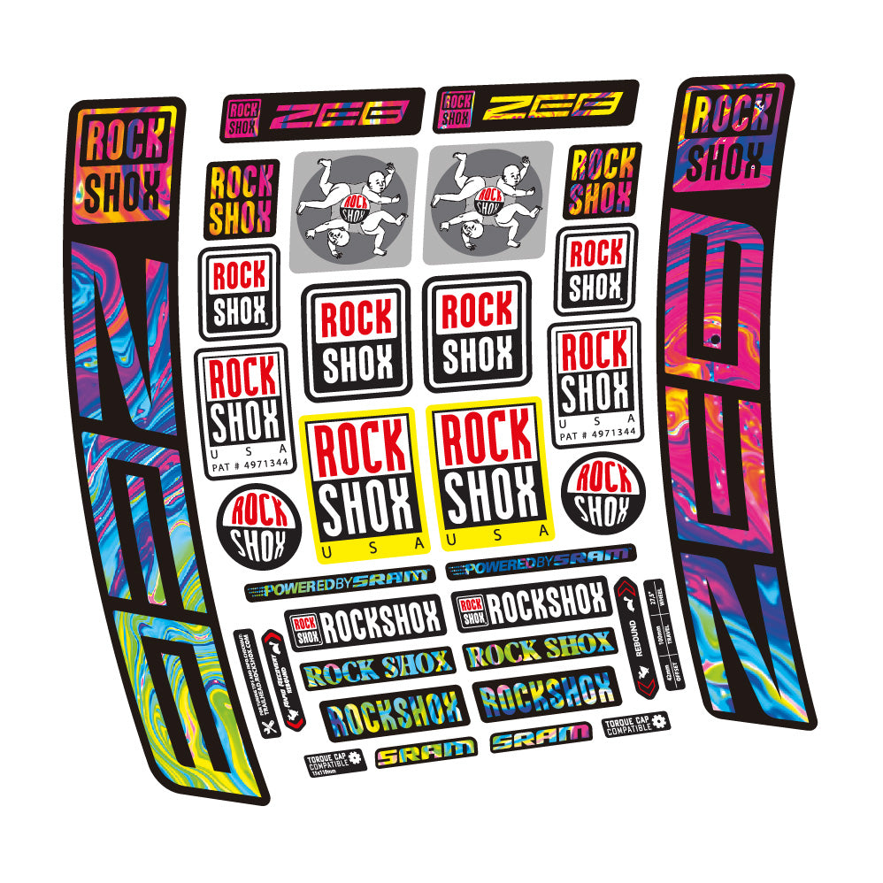 Decal Rock Shox ZEB R 2020-2024, Fork 29, bike sticker vinyl