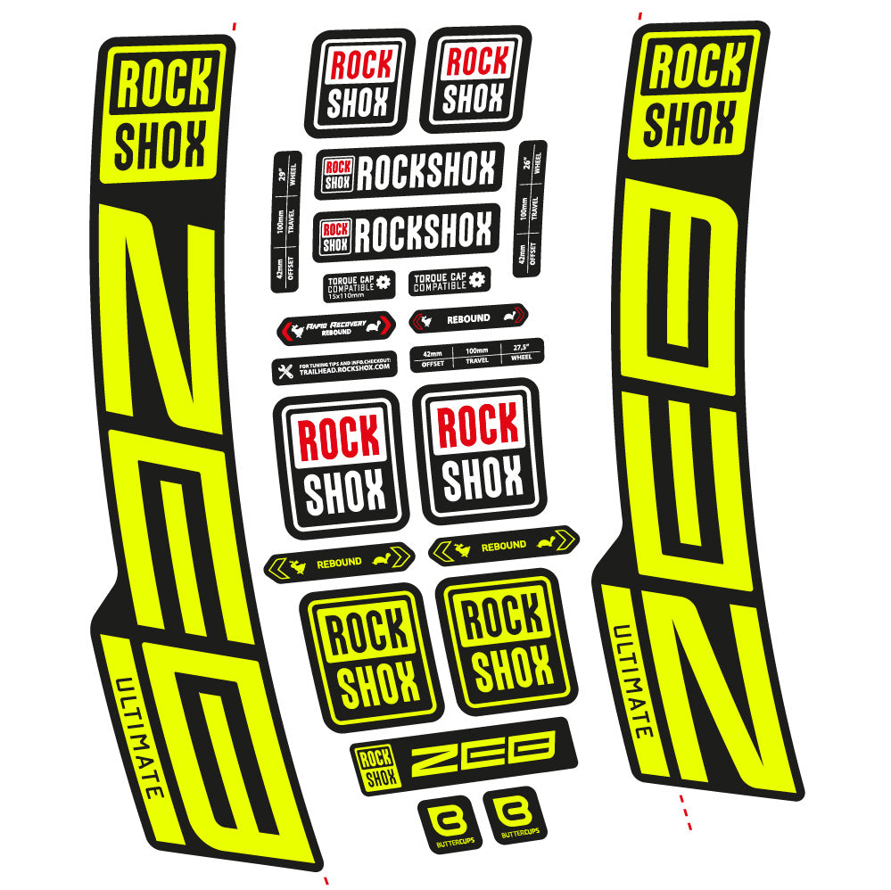 Decal RockShox ZEB Ultimate 2020-2024, Fork 29, bike sticker vinyl