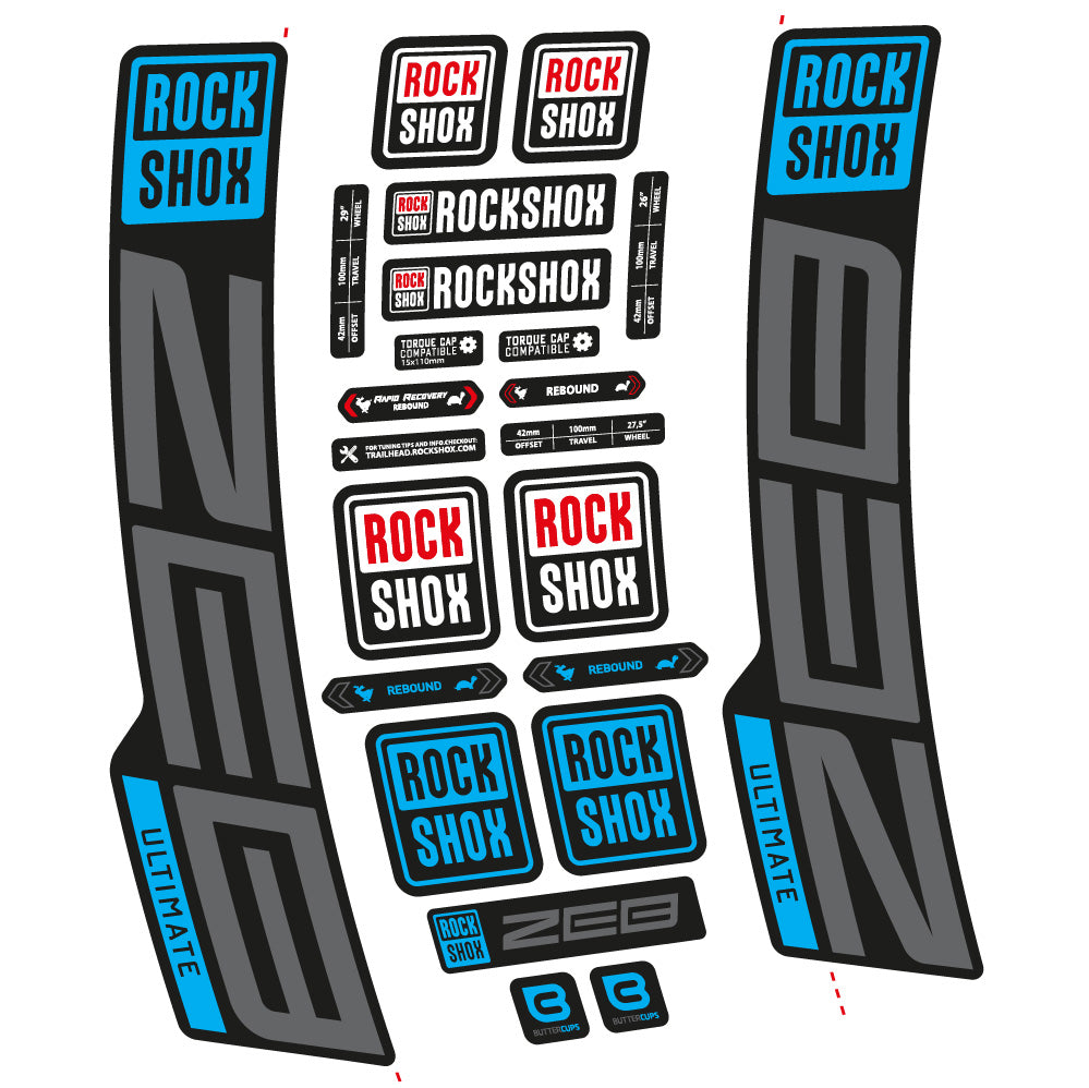 Decal RockShox ZEB Ultimate 2020-2024, Fork 29, bike sticker vinyl