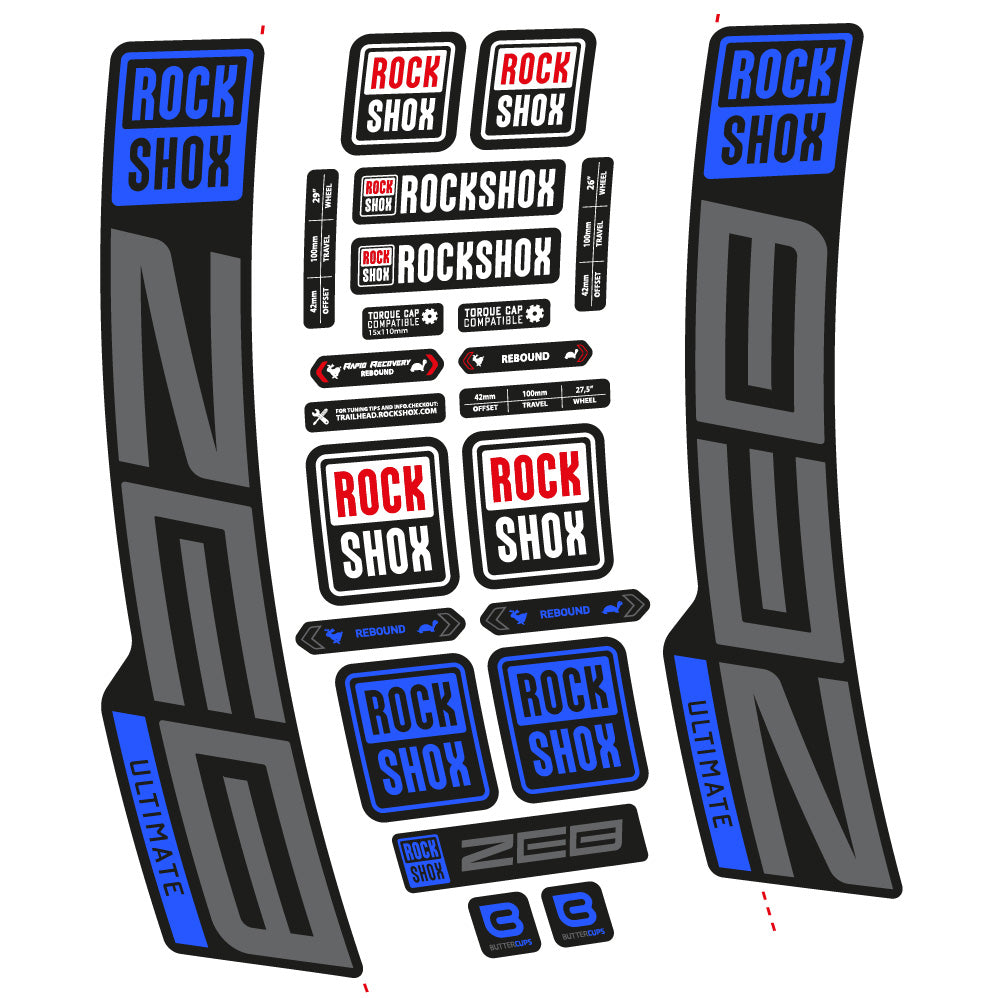 Decal RockShox ZEB Ultimate 2020-2024, Fork 29, bike sticker vinyl