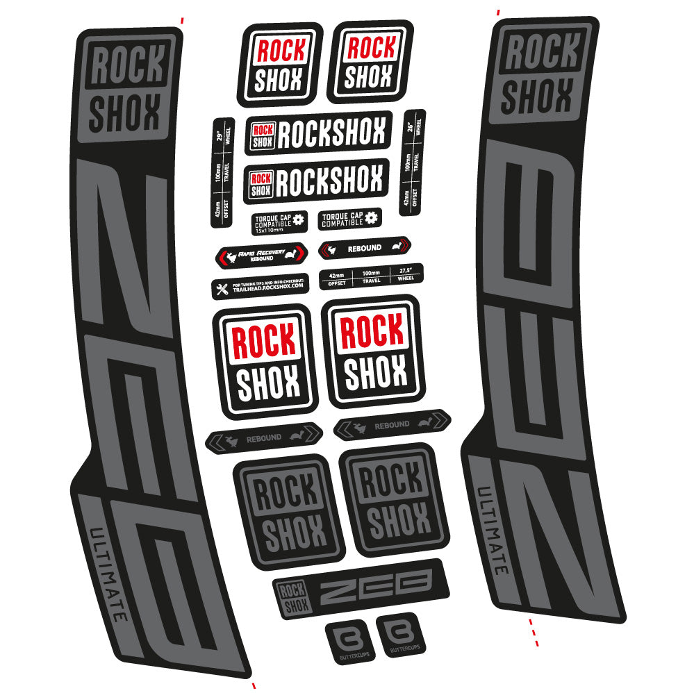 Decal RockShox ZEB Ultimate 2020-2024, Fork 29, bike sticker vinyl