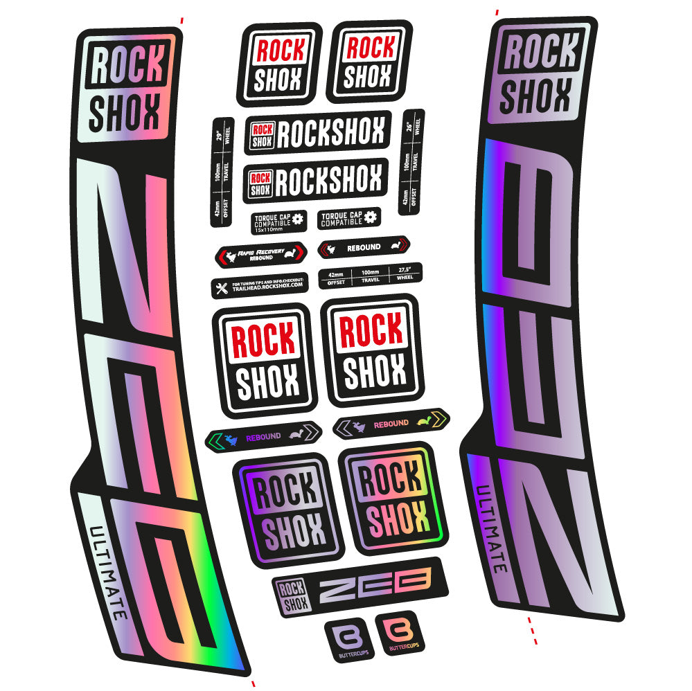 Decal RockShox ZEB Ultimate 2020-2024, Fork 29, bike sticker vinyl