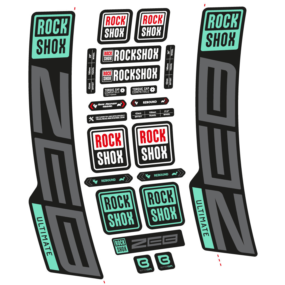 Decal RockShox ZEB Ultimate 2020-2024, Fork 29, bike sticker vinyl