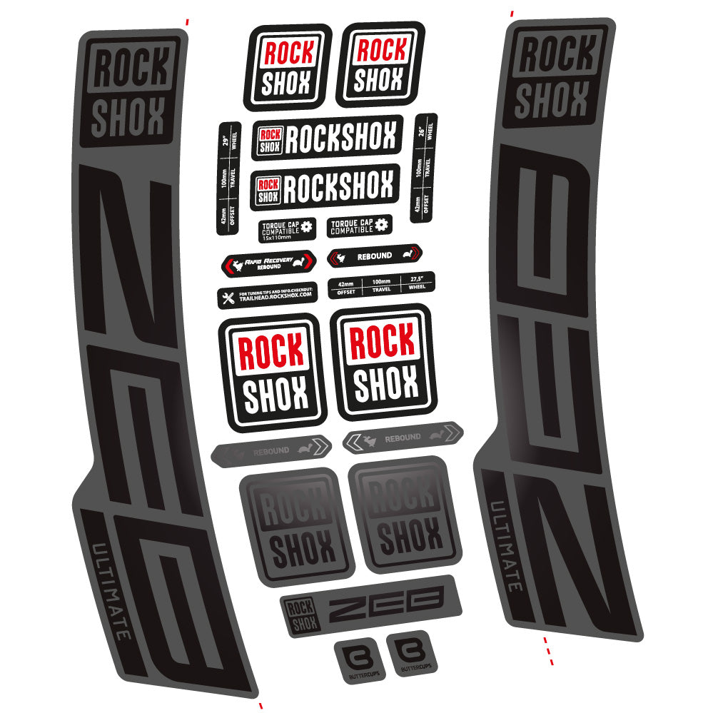 Decal RockShox ZEB Ultimate 2020-2024, Fork 29, bike sticker vinyl