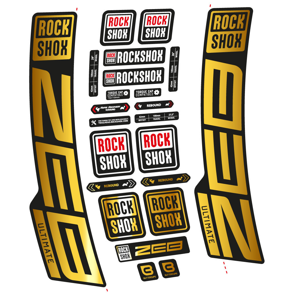 Decal RockShox ZEB Ultimate 2020-2024, Fork 29, bike sticker vinyl