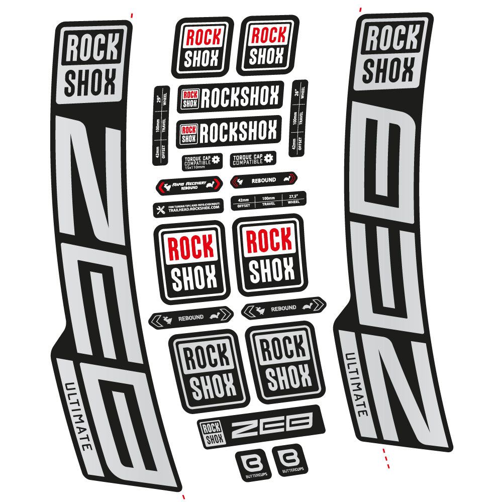 Decal RockShox ZEB Ultimate 2020-2024, Fork 29, bike sticker vinyl