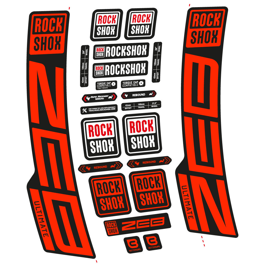 Decal RockShox ZEB Ultimate 2020-2024, Fork 29, bike sticker vinyl