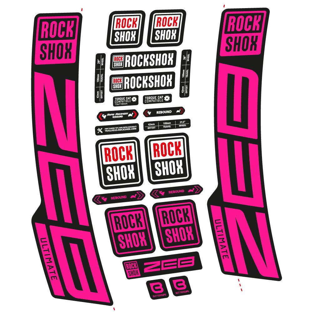 Decal RockShox ZEB Ultimate 2020-2024, Fork 29, bike sticker vinyl