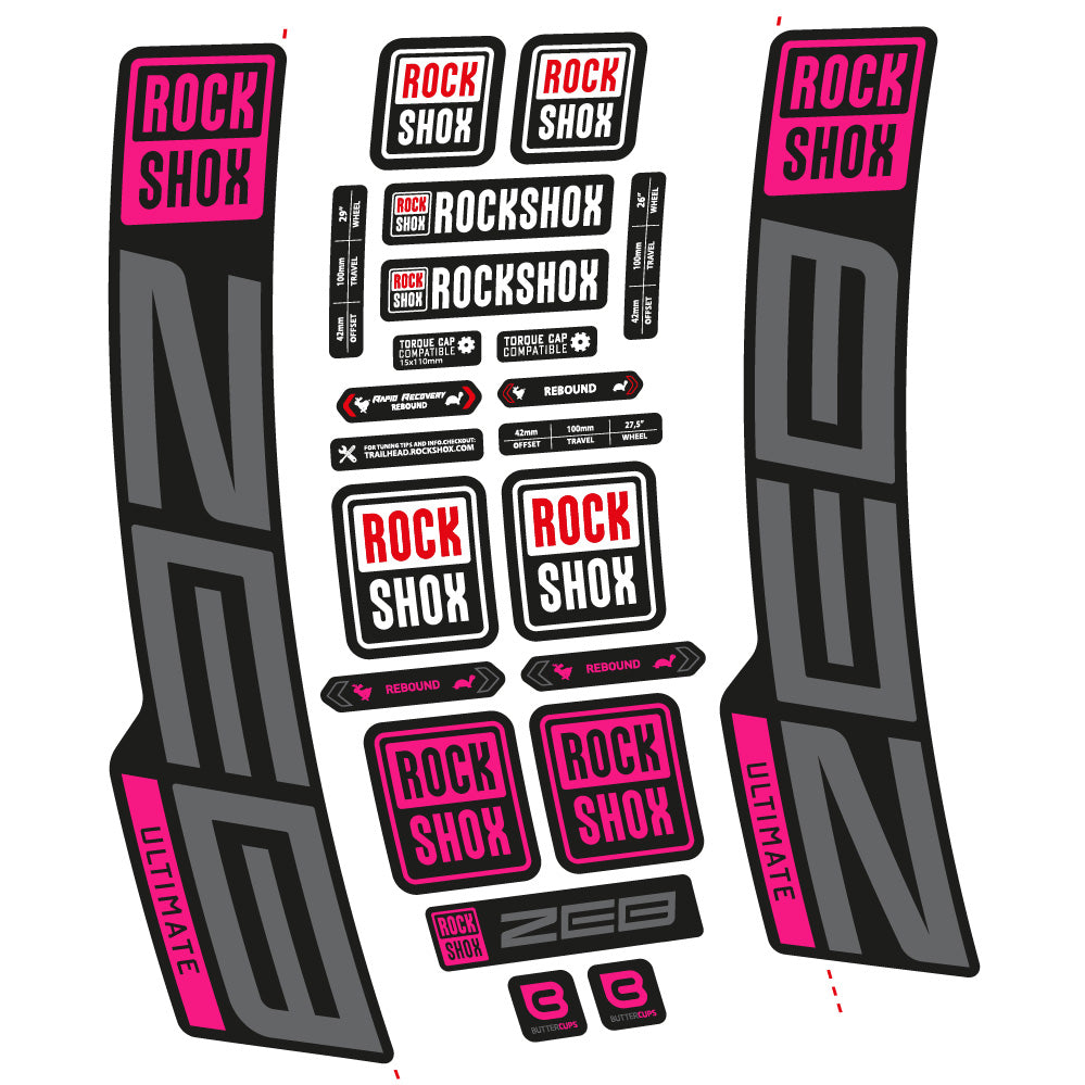 Decal RockShox ZEB Ultimate 2020-2024, Fork 29, bike sticker vinyl