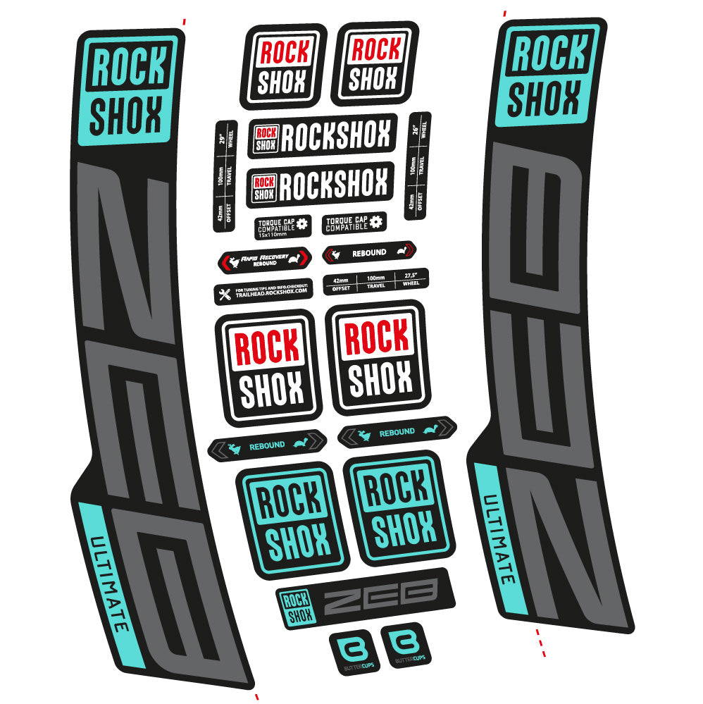 Decal RockShox ZEB Ultimate 2020-2024, Fork 29, bike sticker vinyl