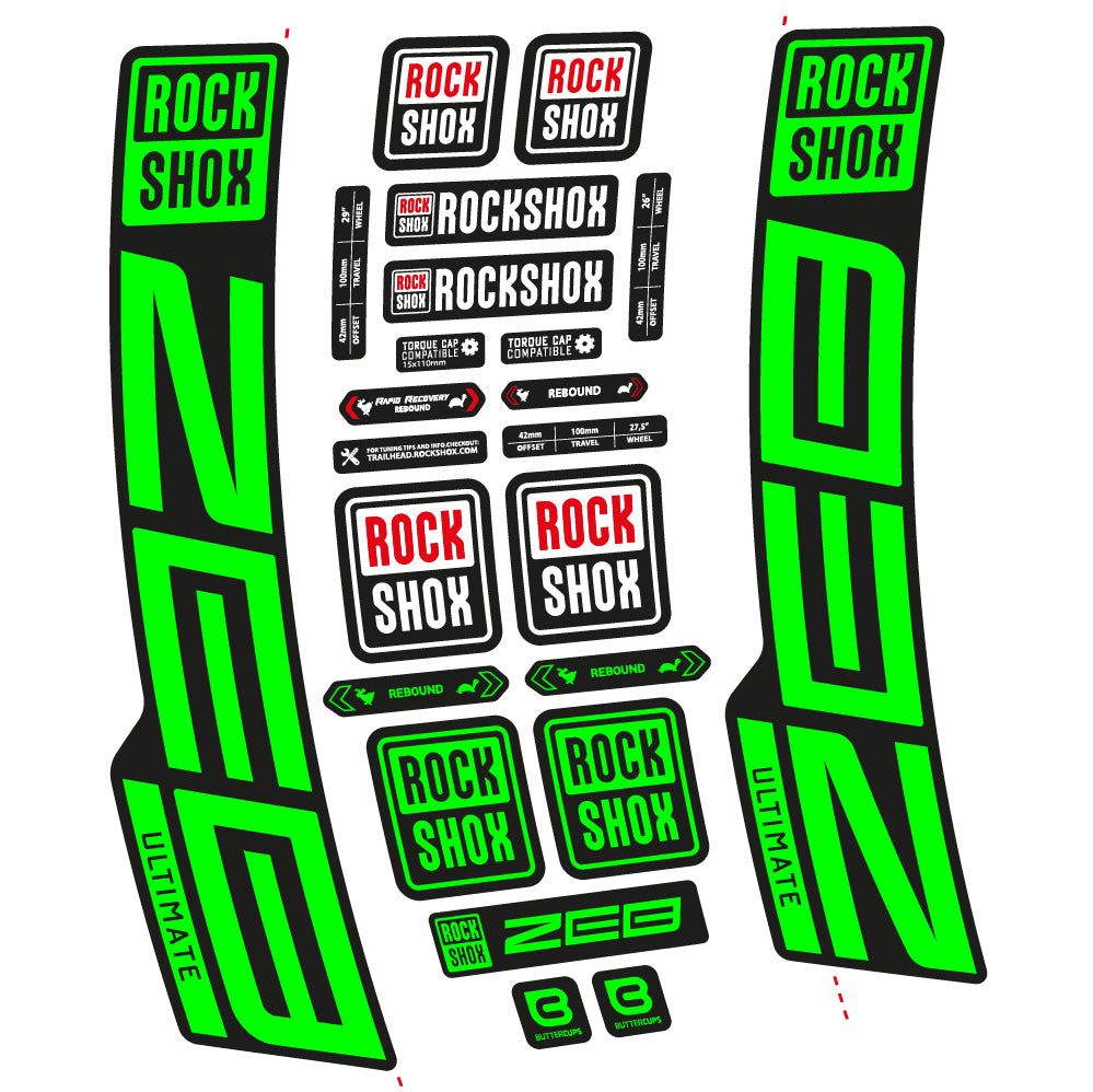 Decal RockShox ZEB Ultimate 2020-2024, Fork 29, bike sticker vinyl