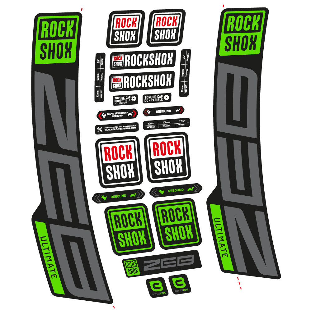 Decal RockShox ZEB Ultimate 2020-2024, Fork 29, bike sticker vinyl
