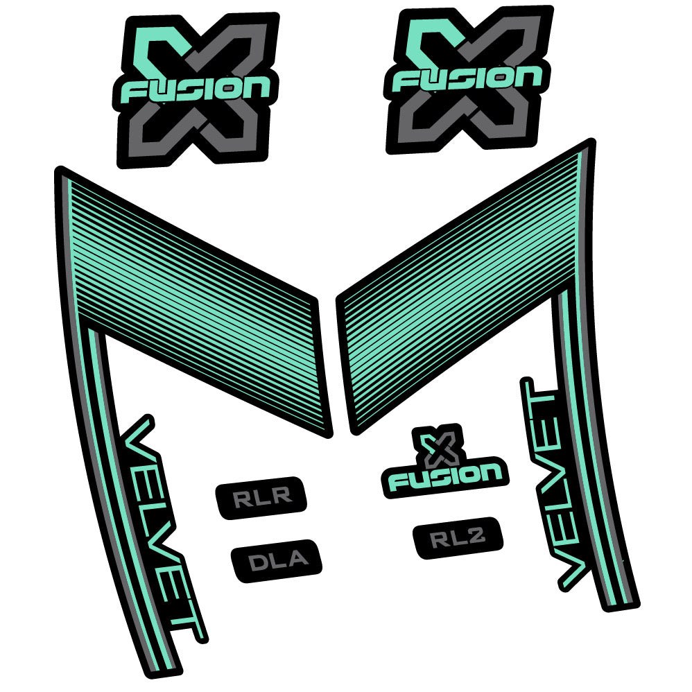 Decal X Fusion Velvet, Gabel 29, Fahrradaufkleber Vinyl