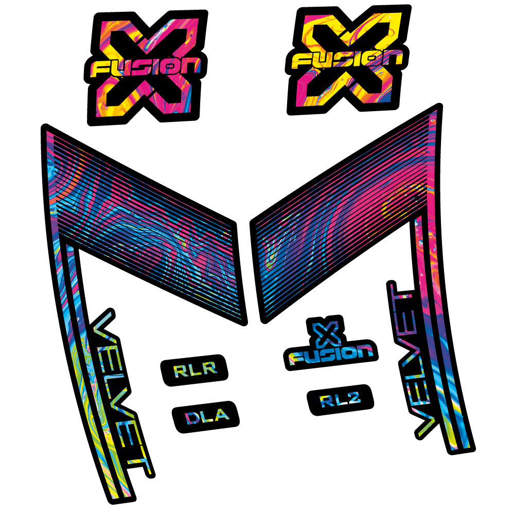 Decal X Fusion Velvet, Gabel 29, Fahrradaufkleber Vinyl