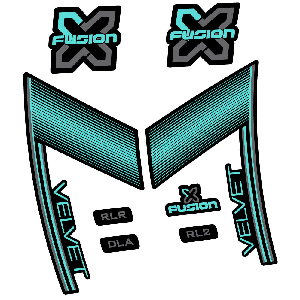 Decal X Fusion Velvet, Gabel 29, Fahrradaufkleber Vinyl