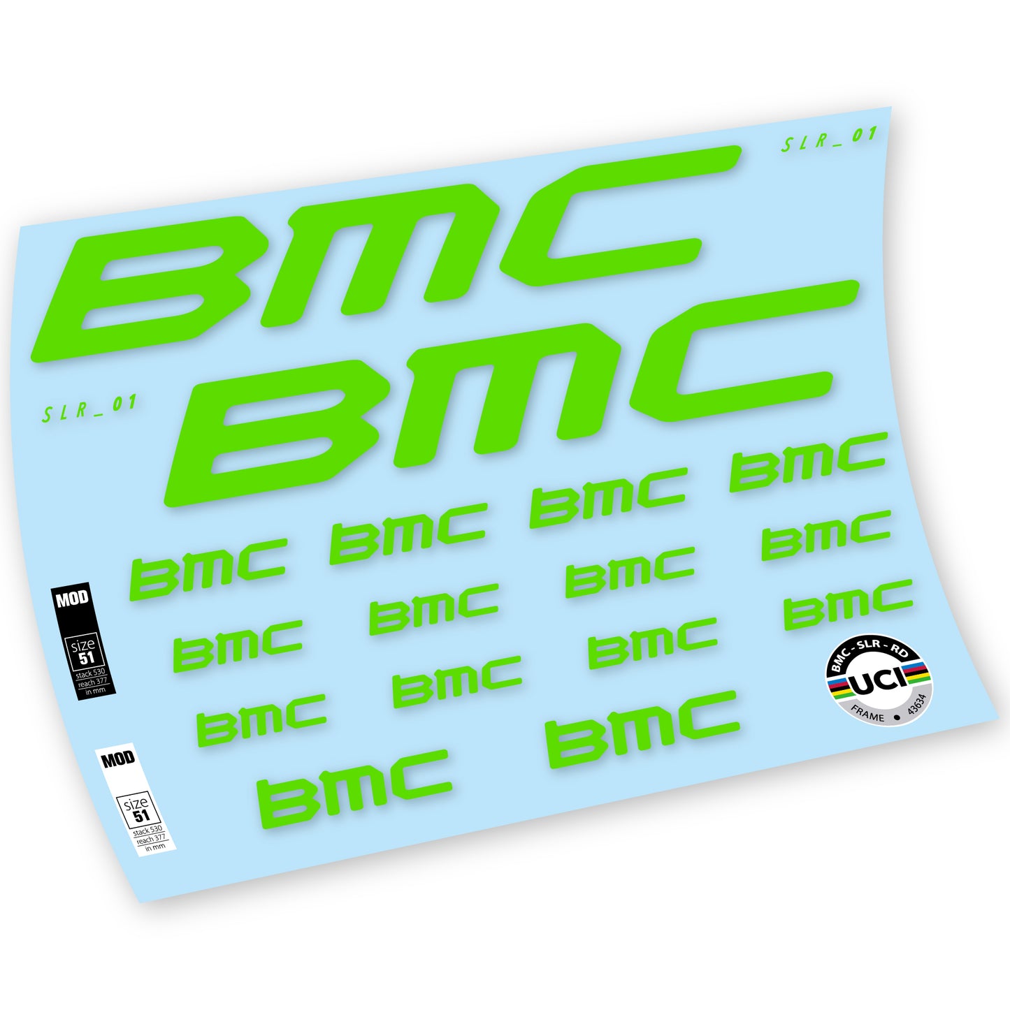 Aufkleber, BMC Team Machine SLR01 2021, Rahmen, Fahrradaufkleber Vinyl