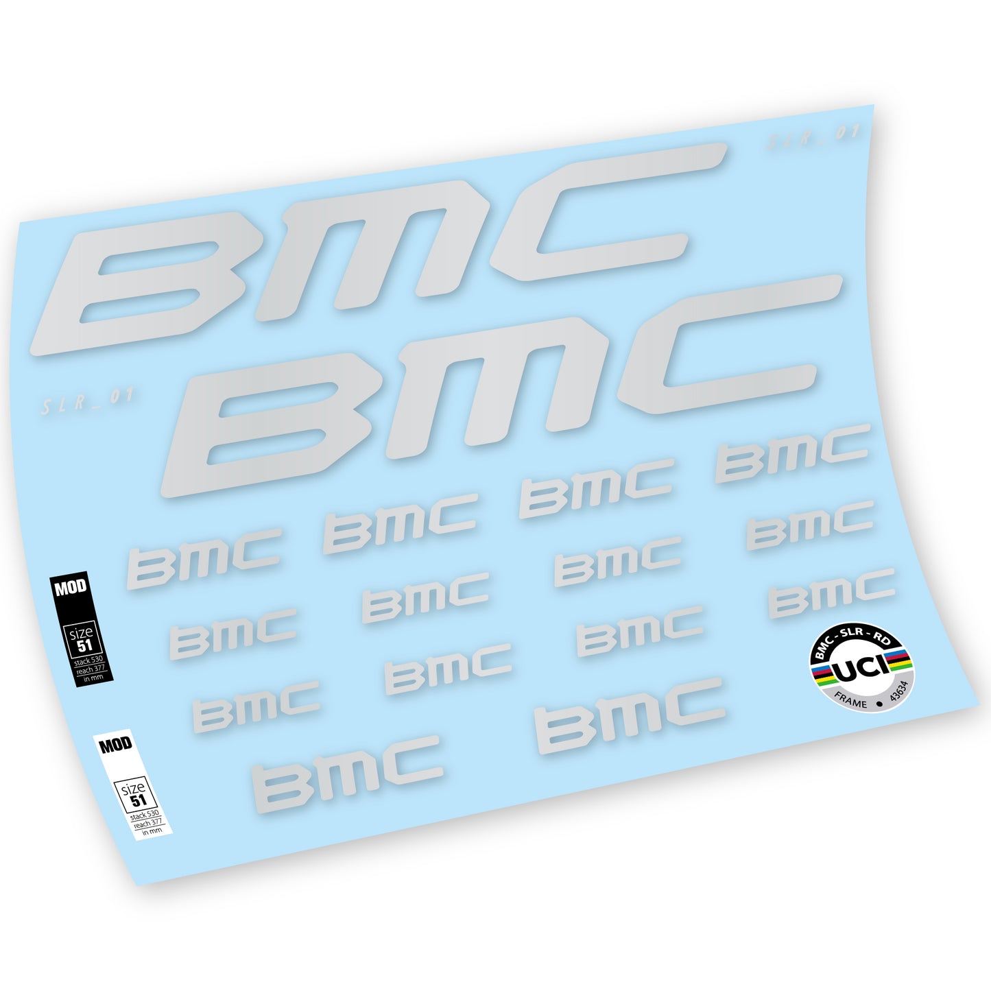 Aufkleber, BMC Team Machine SLR01 2021, Rahmen, Fahrradaufkleber Vinyl
