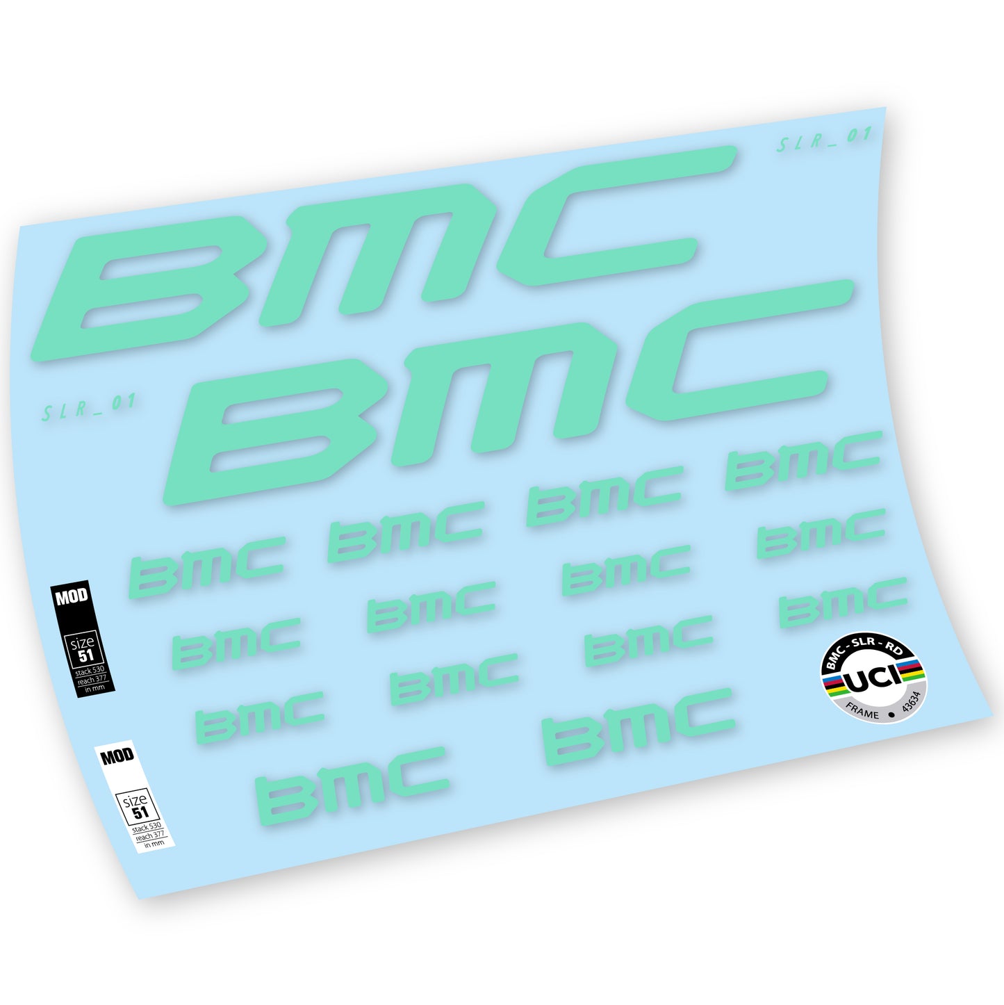 Aufkleber, BMC Team Machine SLR01 2021, Rahmen, Fahrradaufkleber Vinyl