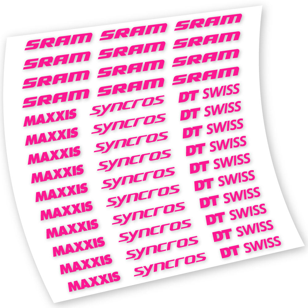Aufkleber, Maxxis Syncross DT Swiss Sram, Rahmen, Fahrradaufkleber Vinyl
