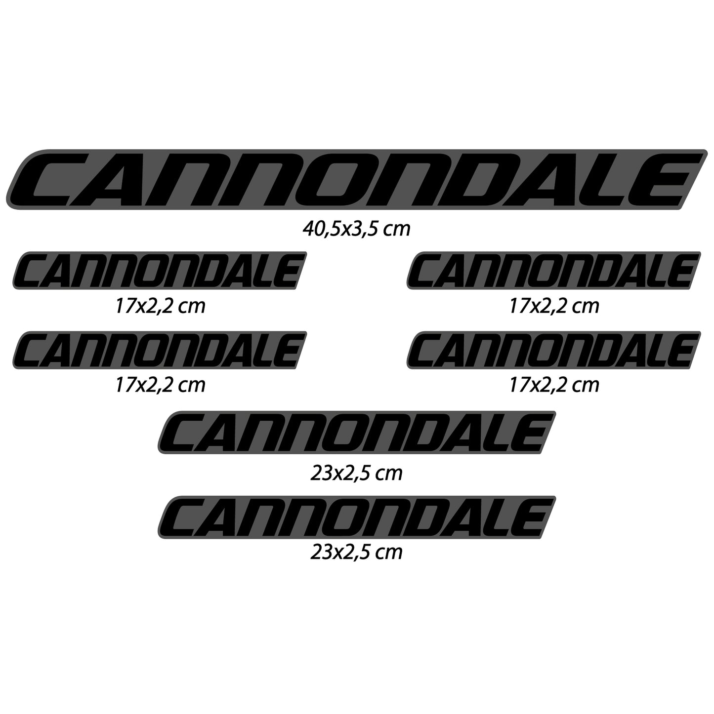 Aufkleber, Cannondale, Rahmen, Fahrradaufkleber Vinyl