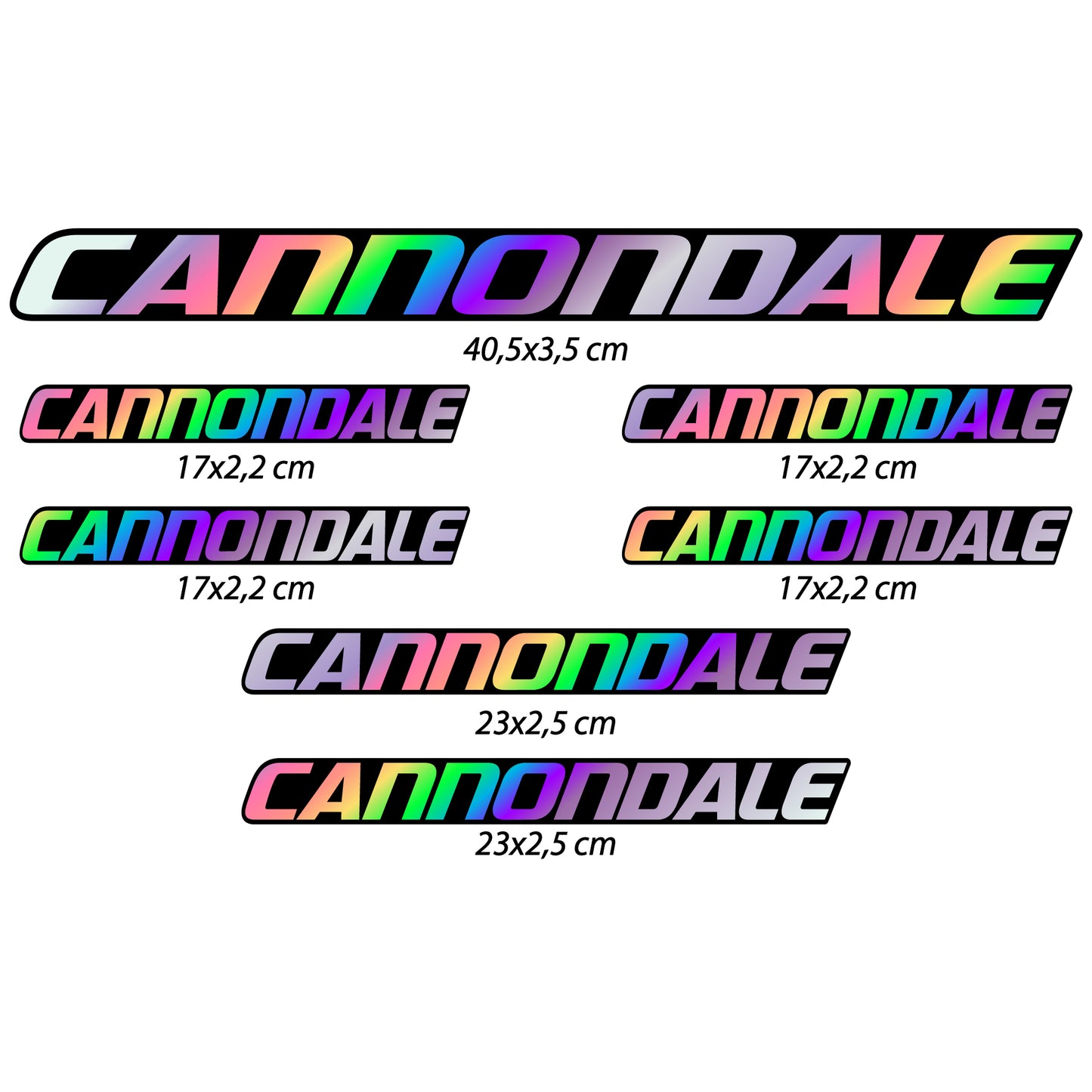 Aufkleber, Cannondale, Rahmen, Fahrradaufkleber Vinyl