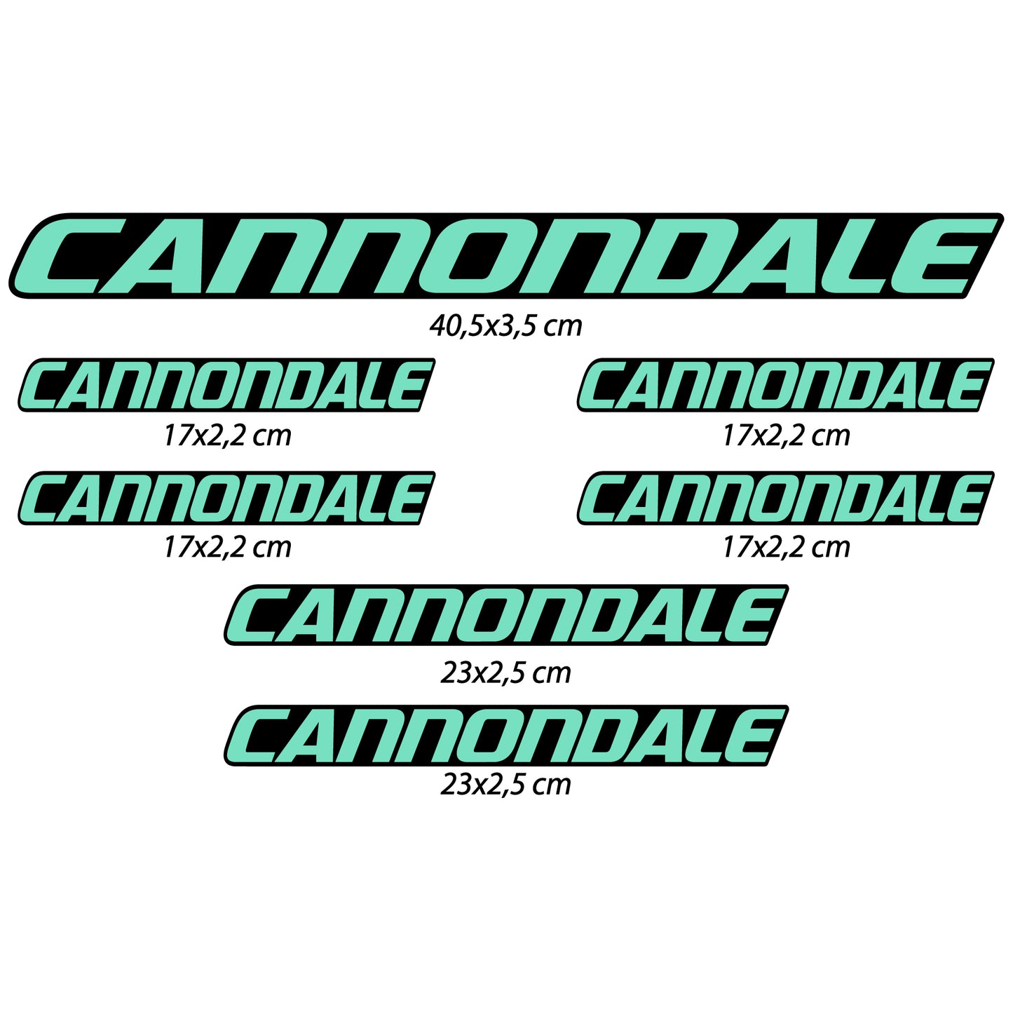 Aufkleber, Cannondale, Rahmen, Fahrradaufkleber Vinyl