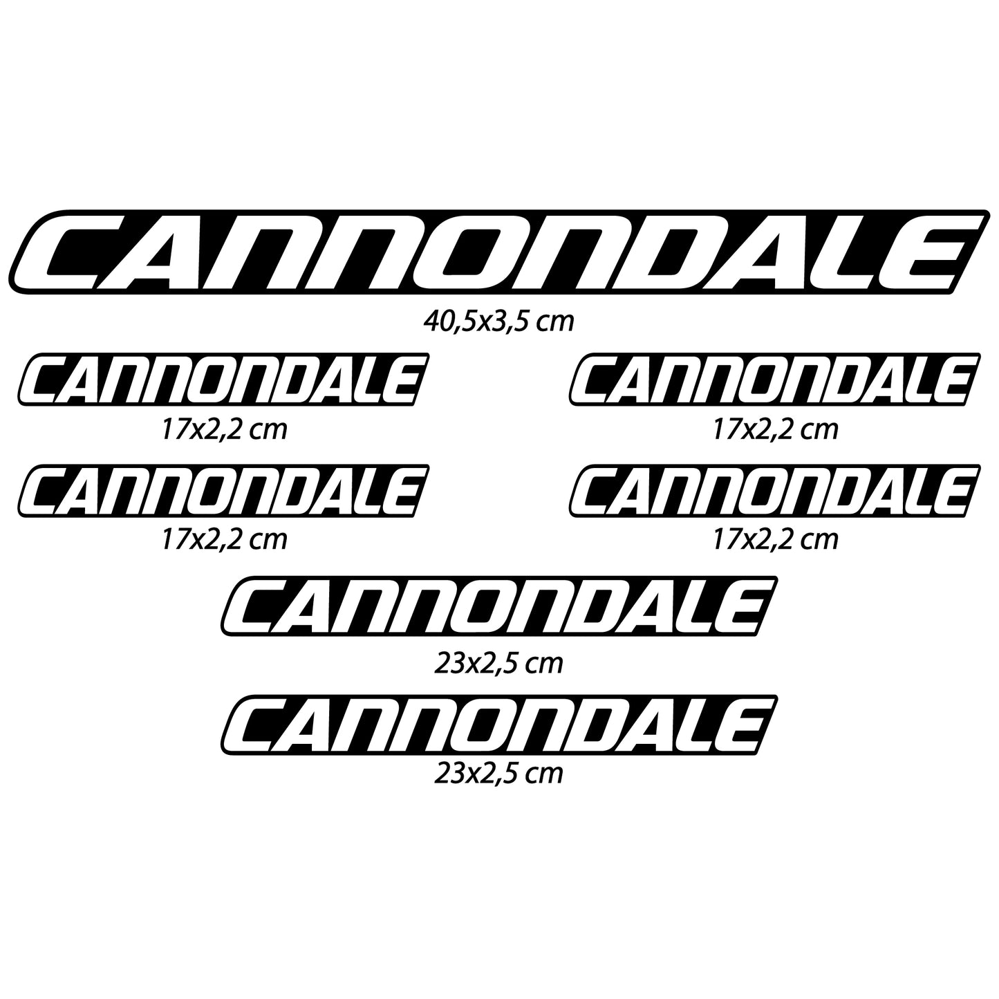 Aufkleber, Cannondale, Rahmen, Fahrradaufkleber Vinyl